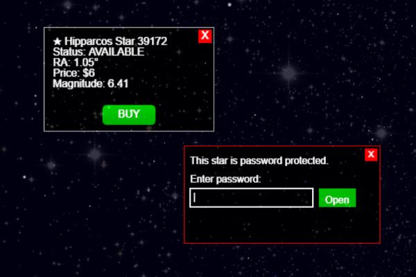 Easily buy, customize, and secure your star.