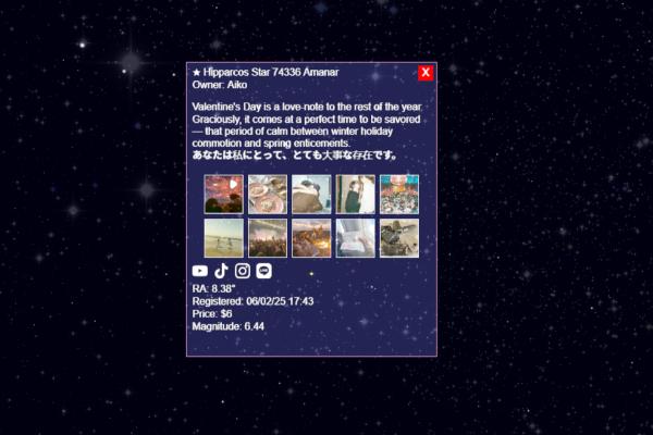 Add photos, videos, and text to your star's legacy.